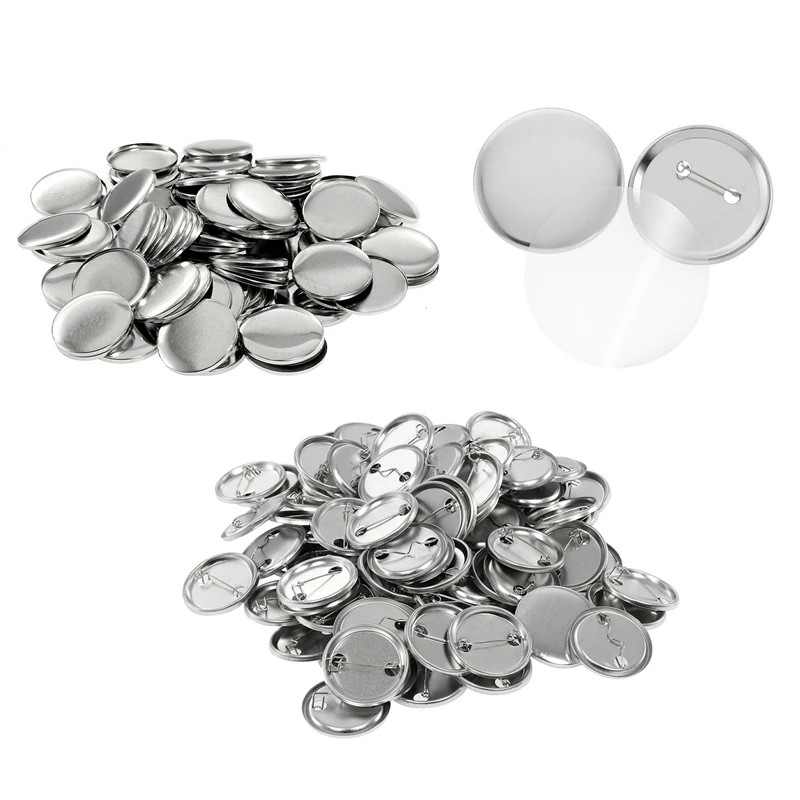 100 مجموعة فارغة شارة دبوس زر  - مراجعة Button Badge Blank وسعره