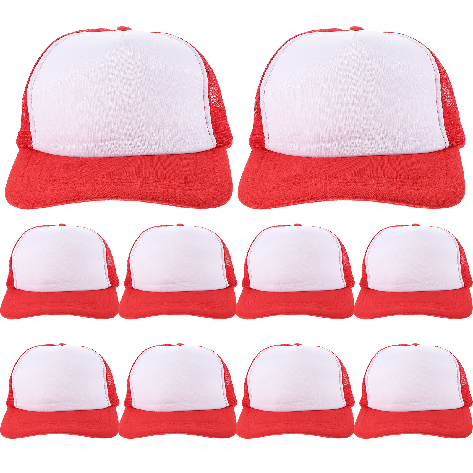 10 قطع من قبعات البيسبول الشبك - مراجعة Hat Sublimation Blank وسعره